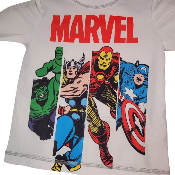 Marvel Avengers Boy Hulk Thor Iron Man Captain America Rash Guard T-Shirt 2T - Picture 3 of 9